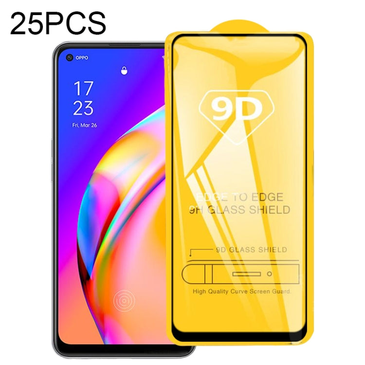 For OPPO A74 5G 25pcs 9D Full Glue Full Screen Tempered Glass Film, For OPPO Reno5 Z (25 PCS), For OPPO A74 5G (25 PCS), For OPPO F19 (25 PCS), For OPPO A54 (25 PCS), For OPPO Find X3 Lite (25 PCS), For OPPO F19 Pro / F19 Pro+ (25 PCS)