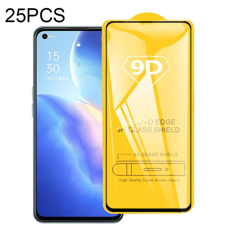 For OPPO A74 5G 25pcs 9D Full Glue Full Screen Tempered Glass Film, For OPPO Reno5 Z (25 PCS), For OPPO A74 5G (25 PCS), For OPPO F19 (25 PCS), For OPPO A54 (25 PCS), For OPPO Find X3 Lite (25 PCS), For OPPO F19 Pro / F19 Pro+ (25 PCS)