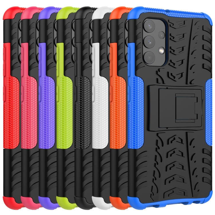 Tire Texture Shockproof TPU+PC Protective Case with Holder, For Samsung Galaxy A32 4G, For vivo Y20, For Xiaomi Redmi Note 10