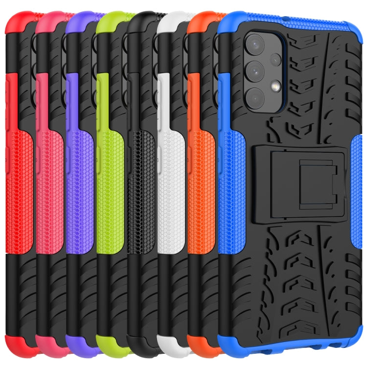 Tire Texture Shockproof TPU+PC Protective Case with Holder, For Samsung Galaxy A32 4G, For vivo Y20, For Xiaomi Redmi Note 10