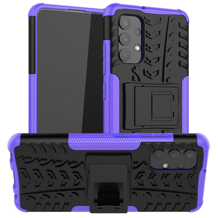 Tire Texture Shockproof TPU+PC Protective Case with Holder, For Samsung Galaxy A32 4G, For vivo Y20, For Xiaomi Redmi Note 10