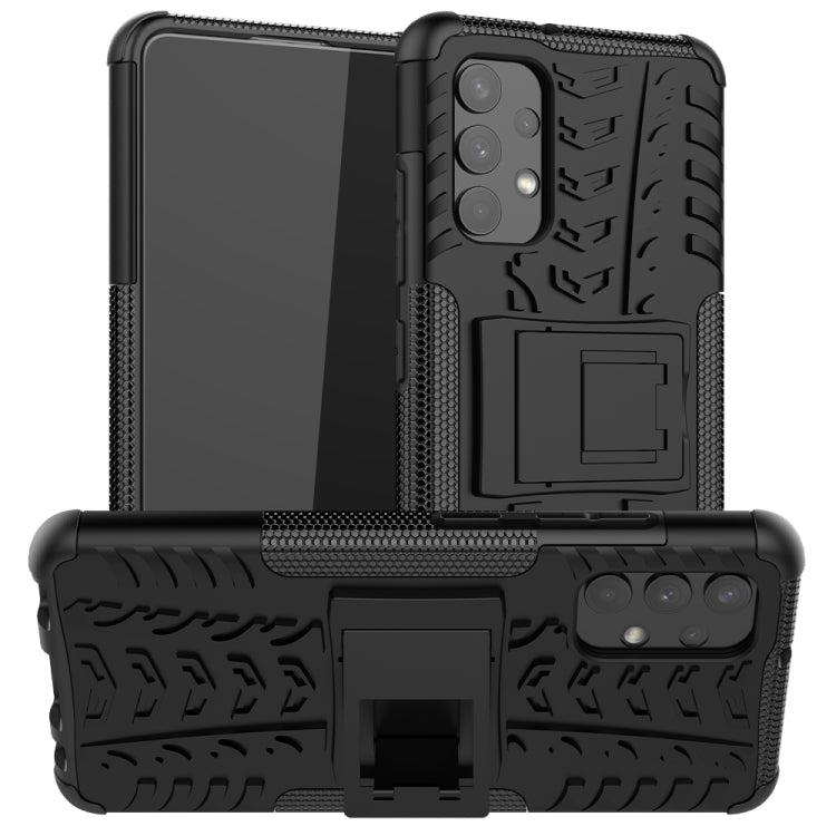 Tire Texture Shockproof TPU+PC Protective Case with Holder, For Samsung Galaxy A32 4G, For vivo Y20, For Xiaomi Redmi Note 10