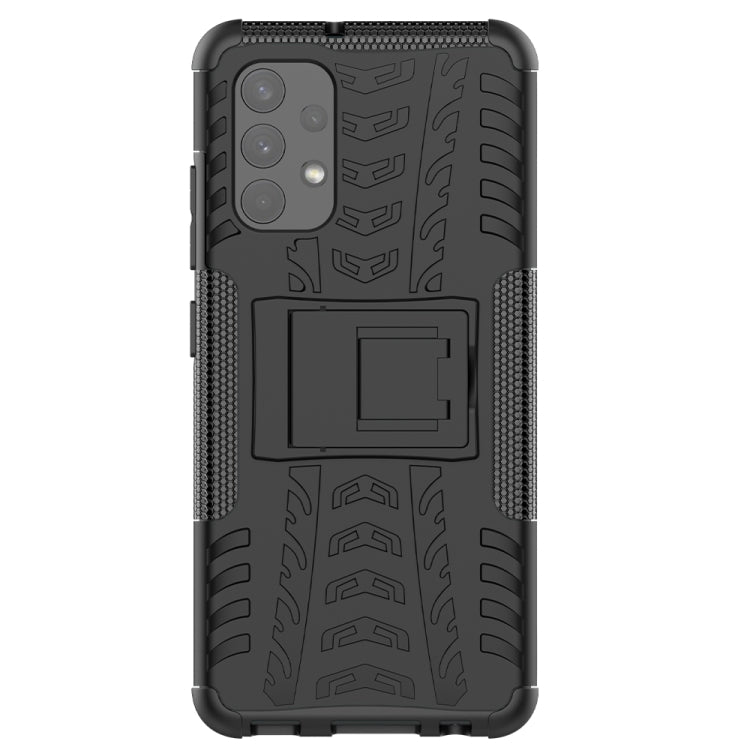 Tire Texture Shockproof TPU+PC Protective Case with Holder, For Samsung Galaxy A32 4G