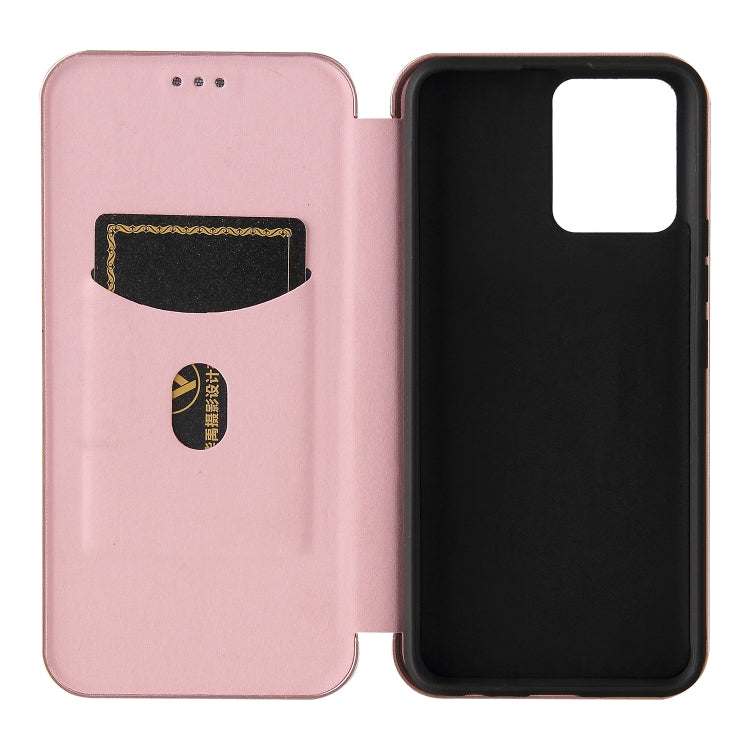 Carbon Fiber Texture Magnetic Horizontal Flip TPU + PC + PU Leather Case with Card Slot, For OPPO Realme 8 / 8 Pro