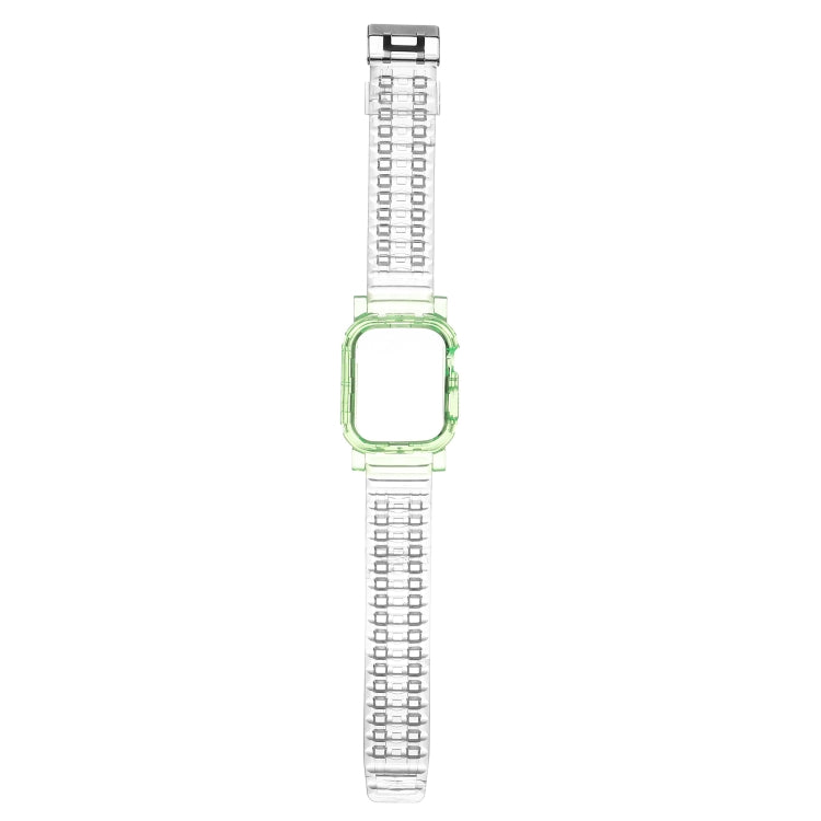 Crystal Clear Color Contrast Replacement Strap Watchband, For Apple Watch Series 7 41mm / &amp; 6 &amp; SE &amp; 5 &amp; 4 40mm, For Apple Watch Series 7 45mm / &amp; 6 &amp; SE &amp; 5 &amp; 4 44mm