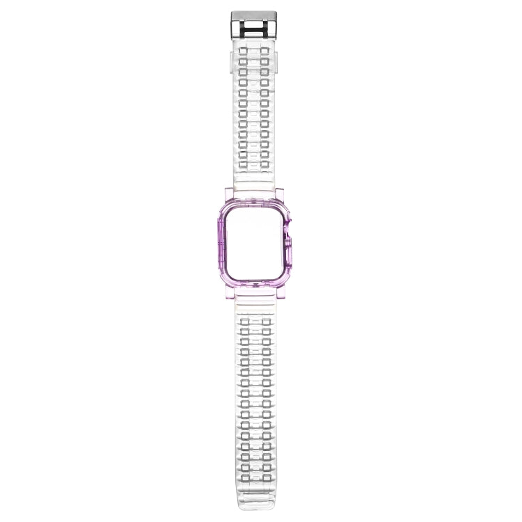 Crystal Clear Color Contrast Replacement Strap Watchband, For Apple Watch Series 7 41mm / &amp; 6 &amp; SE &amp; 5 &amp; 4 40mm, For Apple Watch Series 7 45mm / &amp; 6 &amp; SE &amp; 5 &amp; 4 44mm