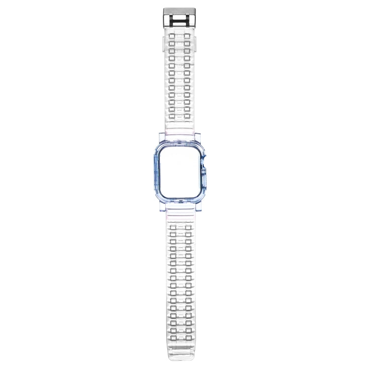 Crystal Clear Color Contrast Replacement Strap Watchband, For Apple Watch Series 7 41mm / &amp; 6 &amp; SE &amp; 5 &amp; 4 40mm, For Apple Watch Series 7 45mm / &amp; 6 &amp; SE &amp; 5 &amp; 4 44mm