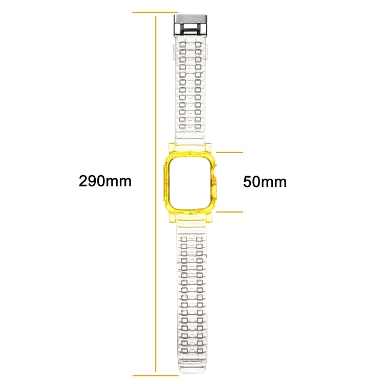 Crystal Clear Color Contrast Replacement Strap Watchband, For Apple Watch Series 7 41mm / &amp; 6 &amp; SE &amp; 5 &amp; 4 40mm, For Apple Watch Series 7 45mm / &amp; 6 &amp; SE &amp; 5 &amp; 4 44mm