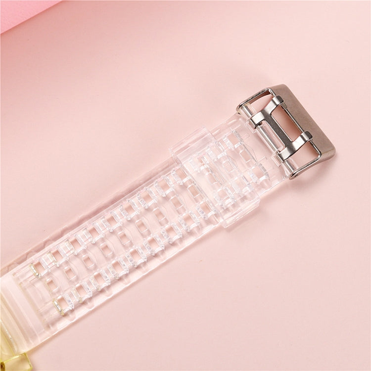 Crystal Clear Color Contrast Replacement Strap Watchband, For Apple Watch Series 7 41mm / &amp; 6 &amp; SE &amp; 5 &amp; 4 40mm, For Apple Watch Series 7 45mm / &amp; 6 &amp; SE &amp; 5 &amp; 4 44mm