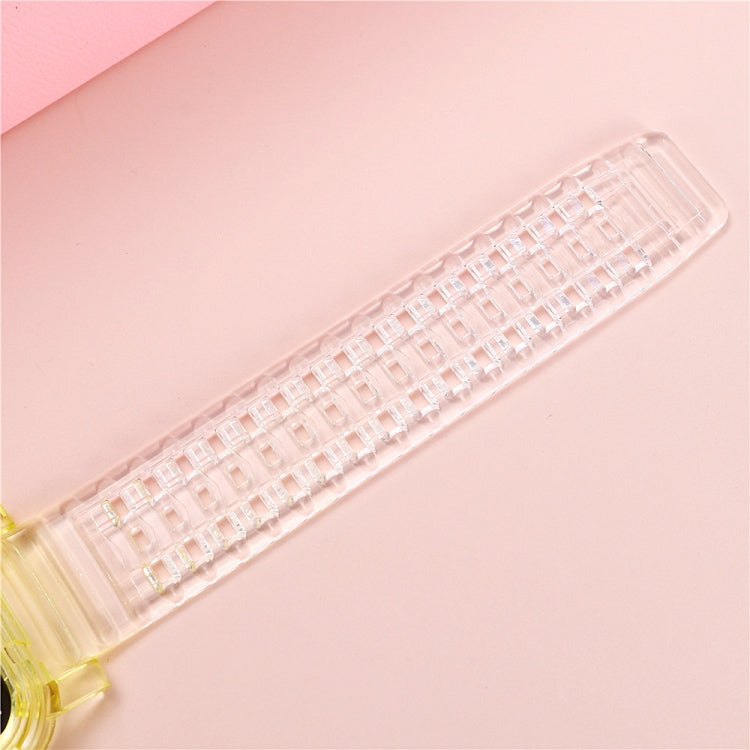 Crystal Clear Color Contrast Replacement Strap Watchband, For Apple Watch Series 7 41mm / &amp; 6 &amp; SE &amp; 5 &amp; 4 40mm, For Apple Watch Series 7 45mm / &amp; 6 &amp; SE &amp; 5 &amp; 4 44mm