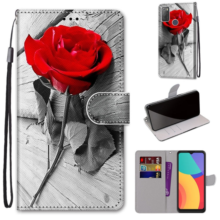 Colored Drawing Cross Texture Horizontal Flip PU Leather Case with Holder &amp; Card Slots &amp; Wallet &amp; Lanyard, Series 1