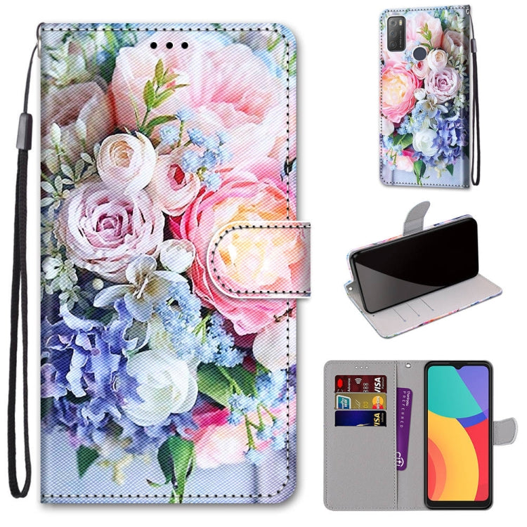 Colored Drawing Cross Texture Horizontal Flip PU Leather Case with Holder &amp; Card Slots &amp; Wallet &amp; Lanyard, Series 1