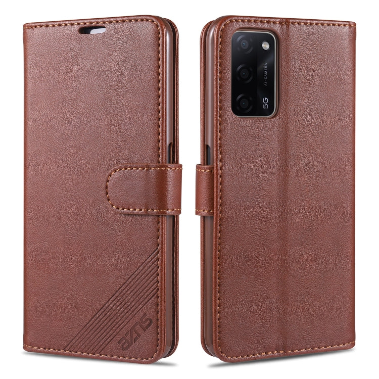 AZNS Sheepskin Texture Horizontal Flip Leather Case with Holder & Card Slots & Wallet, For OPPO A55 5G, For OPPO A93 5G, For OPPO A74 5G