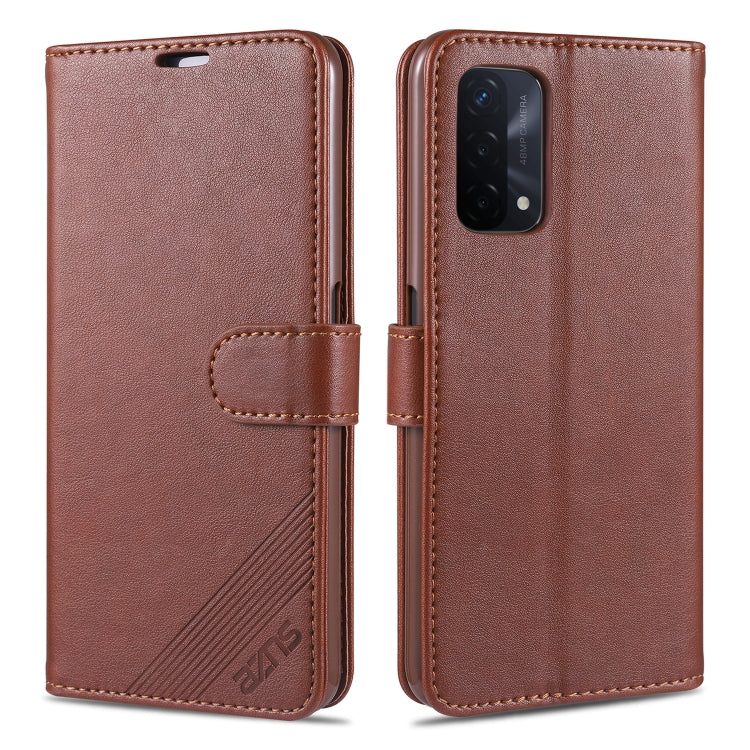 AZNS Sheepskin Texture Horizontal Flip Leather Case with Holder & Card Slots & Wallet, For OPPO A55 5G, For OPPO A93 5G, For OPPO A74 5G