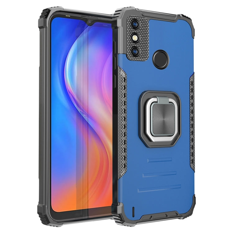 Fierce Warrior Series Armor All-inclusive Shockproof Aluminum Alloy + TPU Protective Case with Ring Holder, For Tecno Spark 6 Go