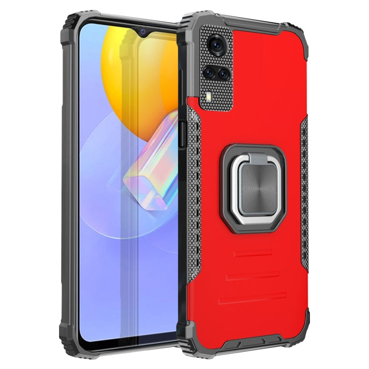 Fierce Warrior Series Armor All-inclusive Shockproof Aluminum Alloy + TPU Protective Case with Ring Holder, For vivo Y51(2020)