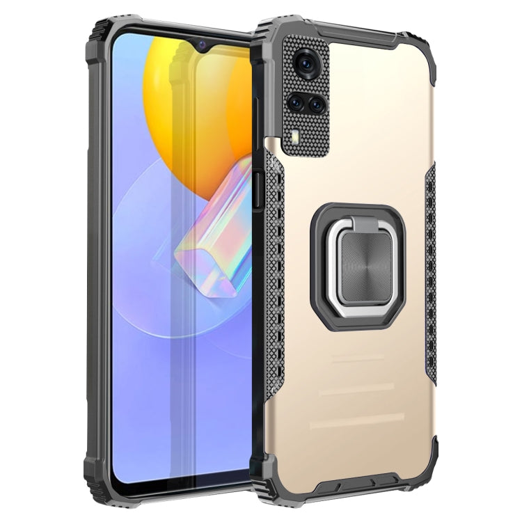 Fierce Warrior Series Armor All-inclusive Shockproof Aluminum Alloy + TPU Protective Case with Ring Holder, For vivo Y51(2020)