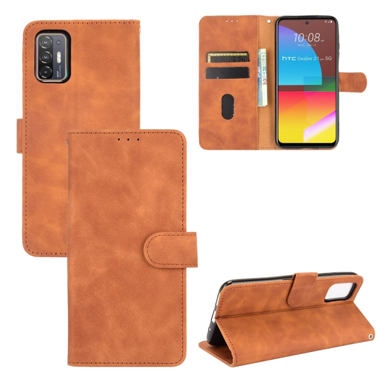 Solid Color Skin Feel Magnetic Buckle Horizontal Flip Calf Texture PU Leather Case with Holder & Card Slots & Wallet, For Samsung Galaxy S21 FE, For OPPO F19 Pro / A94, For HTC Desire 21 Pro 5G, For Realme 8 / Realme 8 Pro, For OPPO A54 4G