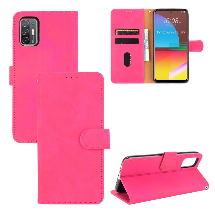 Solid Color Skin Feel Magnetic Buckle Horizontal Flip Calf Texture PU Leather Case with Holder & Card Slots & Wallet, For Samsung Galaxy S21 FE, For OPPO F19 Pro / A94, For HTC Desire 21 Pro 5G, For Realme 8 / Realme 8 Pro, For OPPO A54 4G