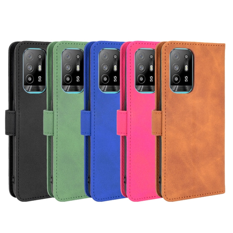 Solid Color Skin Feel Magnetic Buckle Horizontal Flip Calf Texture PU Leather Case with Holder & Card Slots & Wallet, For OPPO F19 Pro /  A94 5G