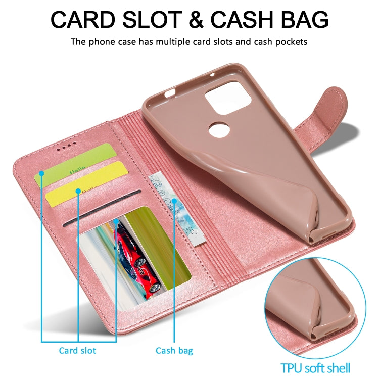 LC.IMEEKE Calf Texture Horizontal Flip Leather Case, with Holder &amp; Card Slots &amp; Wallet, For OPPO Realme C21 / C20, For OPPO A55 5G / A54 4G, For OPPO A72 / A73 / A53 5G