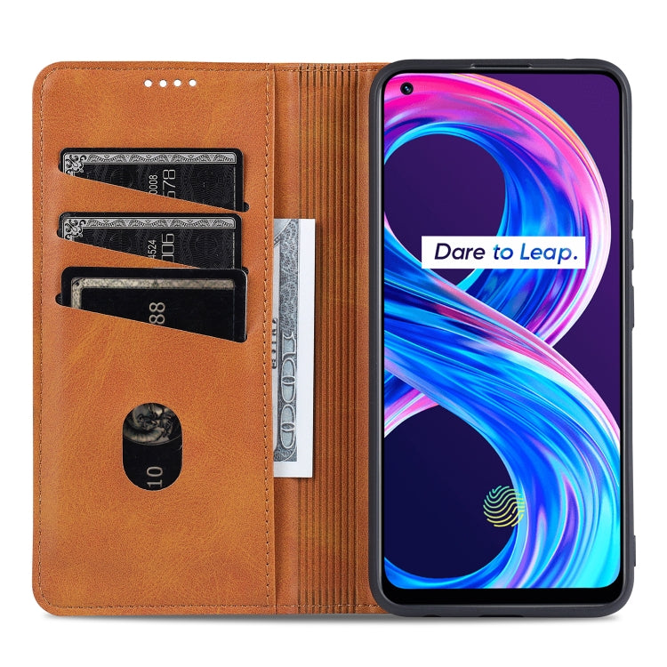 AZNS Magnetic Calf Texture Horizontal Flip Leather Case with Card Slots &amp; Holder &amp; Wallet, For Xiaomi Mi 11 Pro, For OPPO Realme 8 / 8 Pro