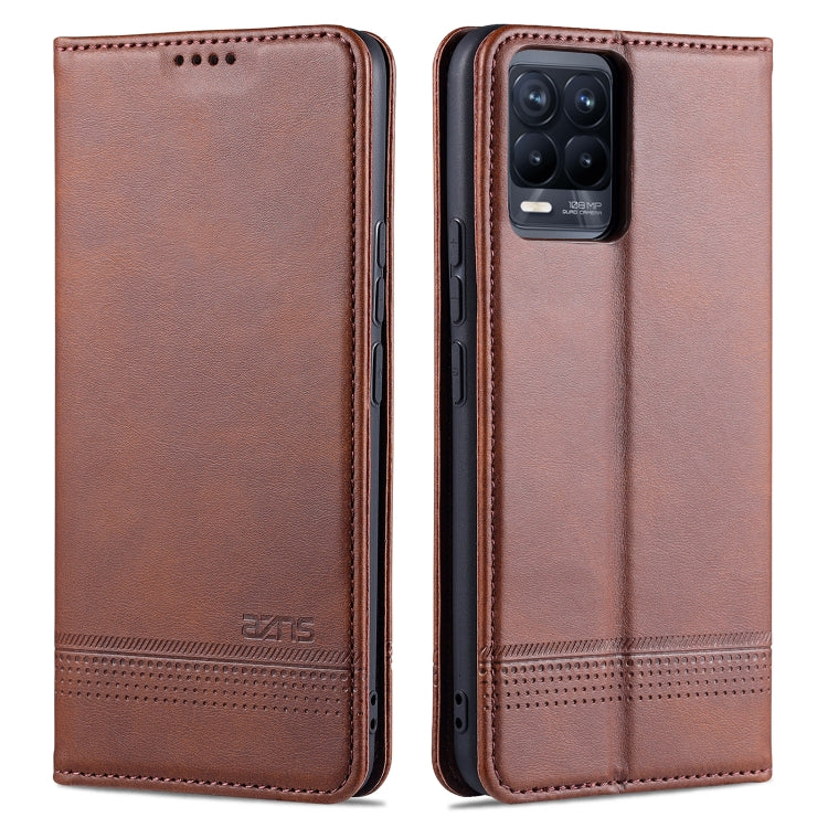 AZNS Magnetic Calf Texture Horizontal Flip Leather Case with Card Slots & Holder & Wallet, For Xiaomi Mi 11 Pro, For OPPO Realme 8 / 8 Pro