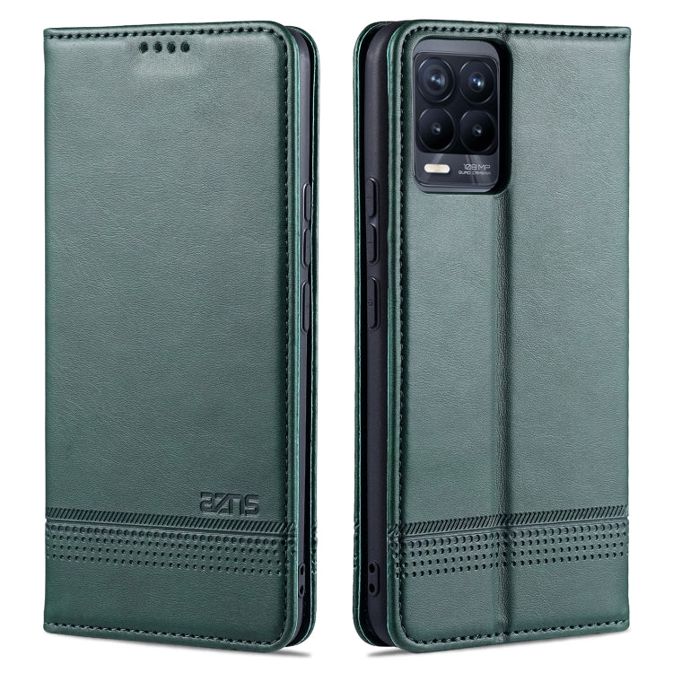 AZNS Magnetic Calf Texture Horizontal Flip Leather Case with Card Slots & Holder & Wallet, For Xiaomi Mi 11 Pro, For OPPO Realme 8 / 8 Pro