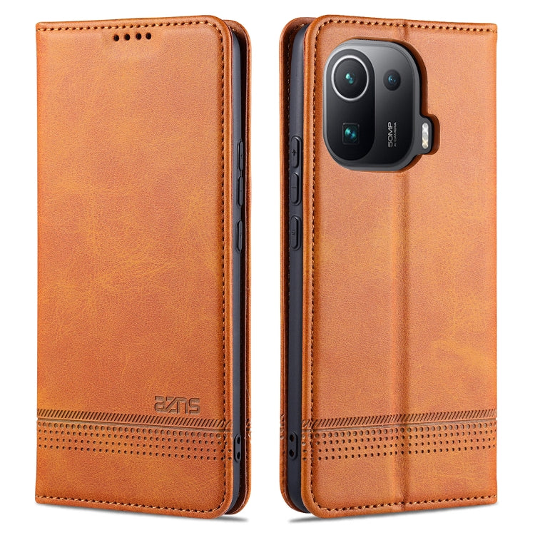 AZNS Magnetic Calf Texture Horizontal Flip Leather Case with Card Slots & Holder & Wallet, For Xiaomi Mi 11 Pro, For OPPO Realme 8 / 8 Pro