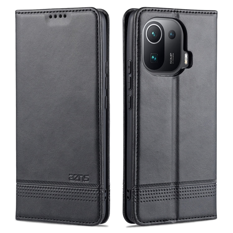 AZNS Magnetic Calf Texture Horizontal Flip Leather Case with Card Slots & Holder & Wallet, For Xiaomi Mi 11 Pro, For OPPO Realme 8 / 8 Pro