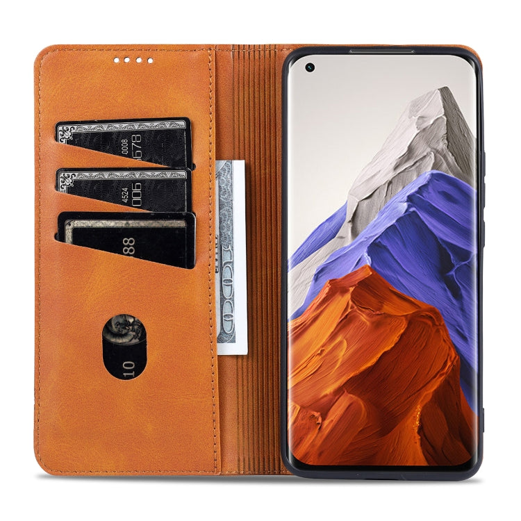 AZNS Magnetic Calf Texture Horizontal Flip Leather Case with Card Slots & Holder & Wallet, For Xiaomi Mi 11 Pro, For OPPO Realme 8 / 8 Pro