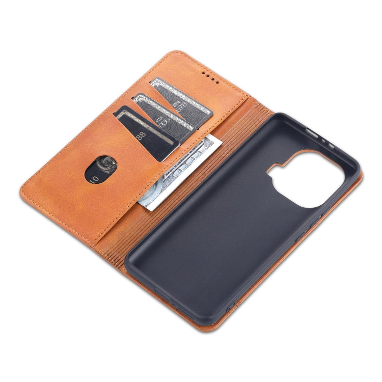 AZNS Magnetic Calf Texture Horizontal Flip Leather Case with Card Slots & Holder & Wallet, For Xiaomi Mi 11 Pro, For OPPO Realme 8 / 8 Pro