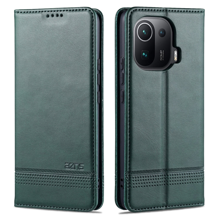 AZNS Magnetic Calf Texture Horizontal Flip Leather Case with Card Slots & Holder & Wallet, For Xiaomi Mi 11 Pro, For OPPO Realme 8 / 8 Pro