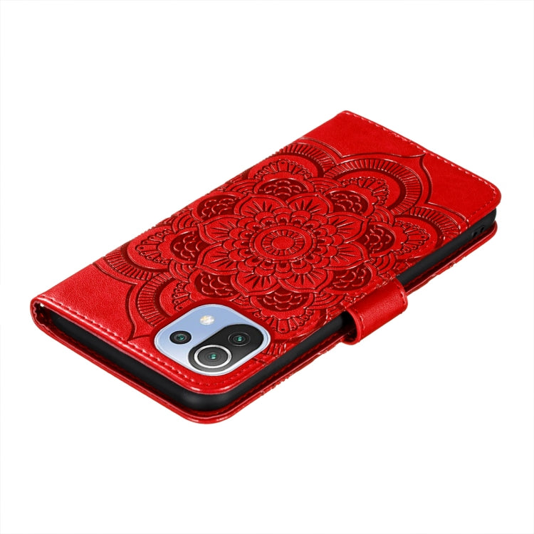 Mandala Embossing Pattern Horizontal Flip PU Leather Case with Holder &amp; Card Slots &amp; Walle &amp; Lanyard, For Xiaomi Redmi Note 10 5G