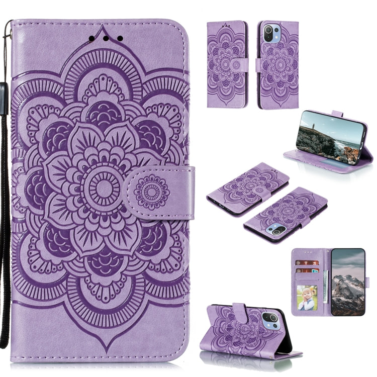 Mandala Embossing Pattern Horizontal Flip PU Leather Case with Holder &amp; Card Slots &amp; Walle &amp; Lanyard, For Xiaomi Redmi Note 10 5G