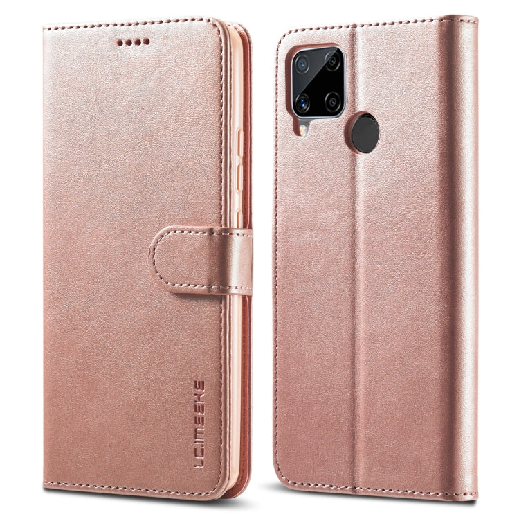 LC.IMEEKE Calf Texture Horizontal Flip Leather Case, with Holder &amp; Card Slots &amp; Wallet, For OPPO F19 / A74 4G, For OPPO Realme C15 / C12 / C25