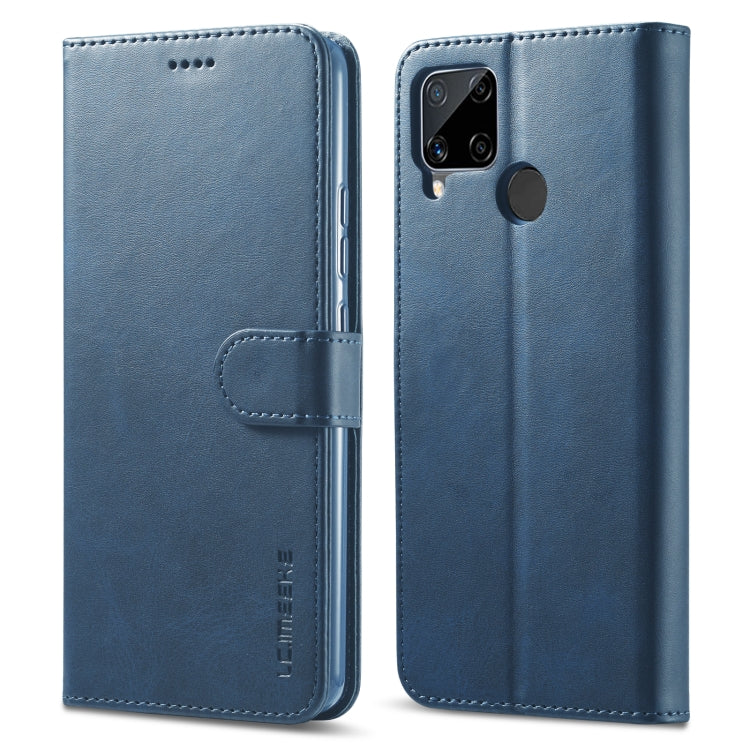 LC.IMEEKE Calf Texture Horizontal Flip Leather Case, with Holder &amp; Card Slots &amp; Wallet, For OPPO F19 / A74 4G, For OPPO Realme C15 / C12 / C25