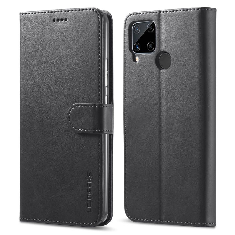 LC.IMEEKE Calf Texture Horizontal Flip Leather Case, with Holder & Card Slots & Wallet, For OPPO F19 / A74 4G, For OPPO Realme C15 / C12 / C25