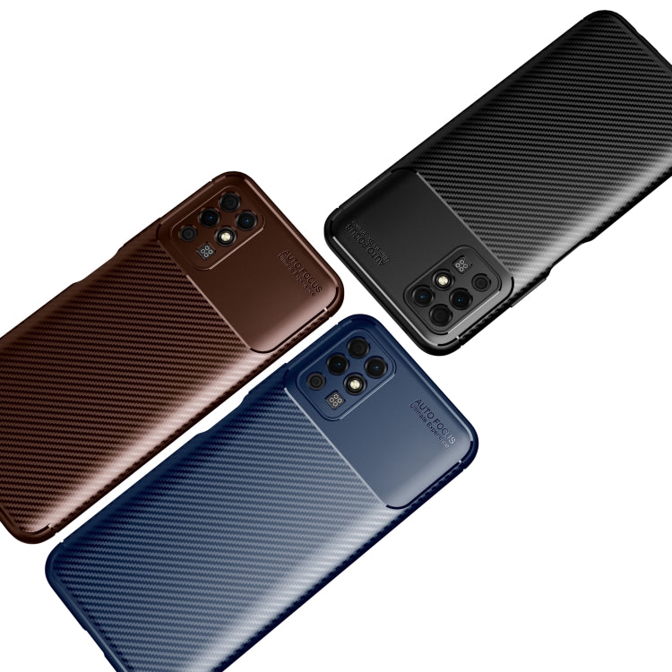 Carbon Fiber Texture Shockproof TPU Case, For Honor Play 5T, For Motorola Moto G50, For Motorola Moto G60, For vivo V21