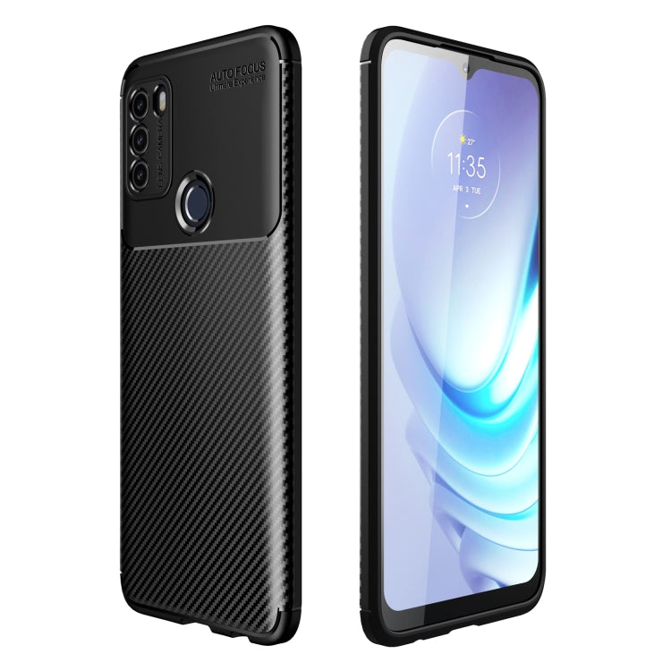 Carbon Fiber Texture Shockproof TPU Case, For Motorola Moto G50
