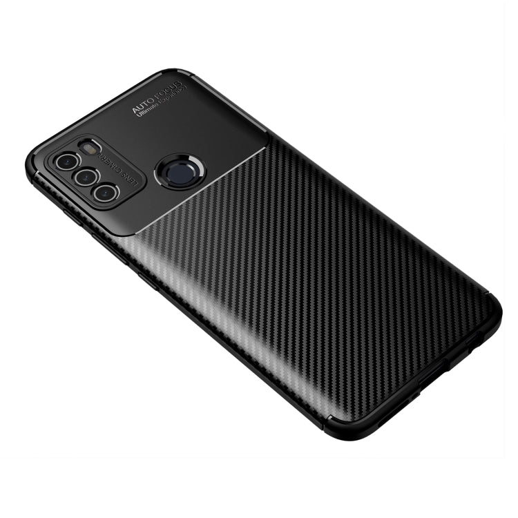 Carbon Fiber Texture Shockproof TPU Case, For Motorola Moto G50