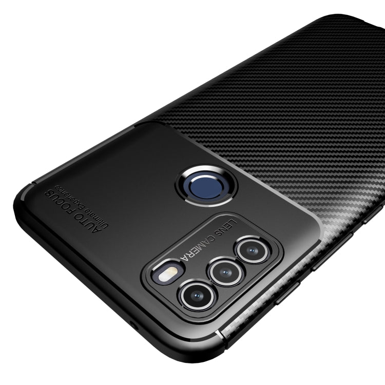 Carbon Fiber Texture Shockproof TPU Case, For Motorola Moto G50