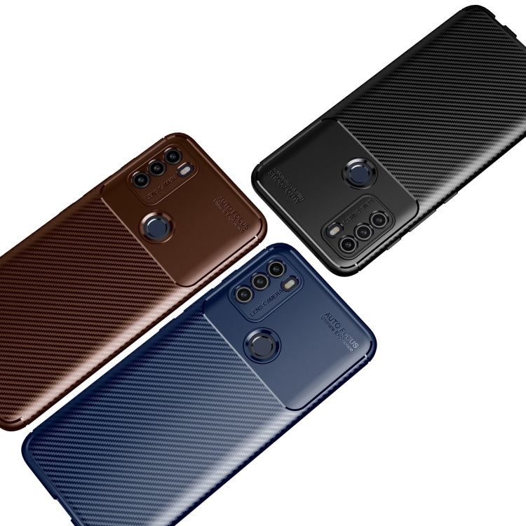 Carbon Fiber Texture Shockproof TPU Case, For Motorola Moto G50
