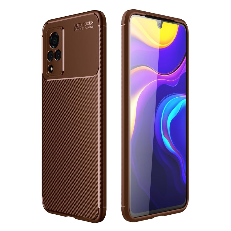 Carbon Fiber Texture Shockproof TPU Case, For Honor Play 5T, For Motorola Moto G50, For Motorola Moto G60, For vivo V21