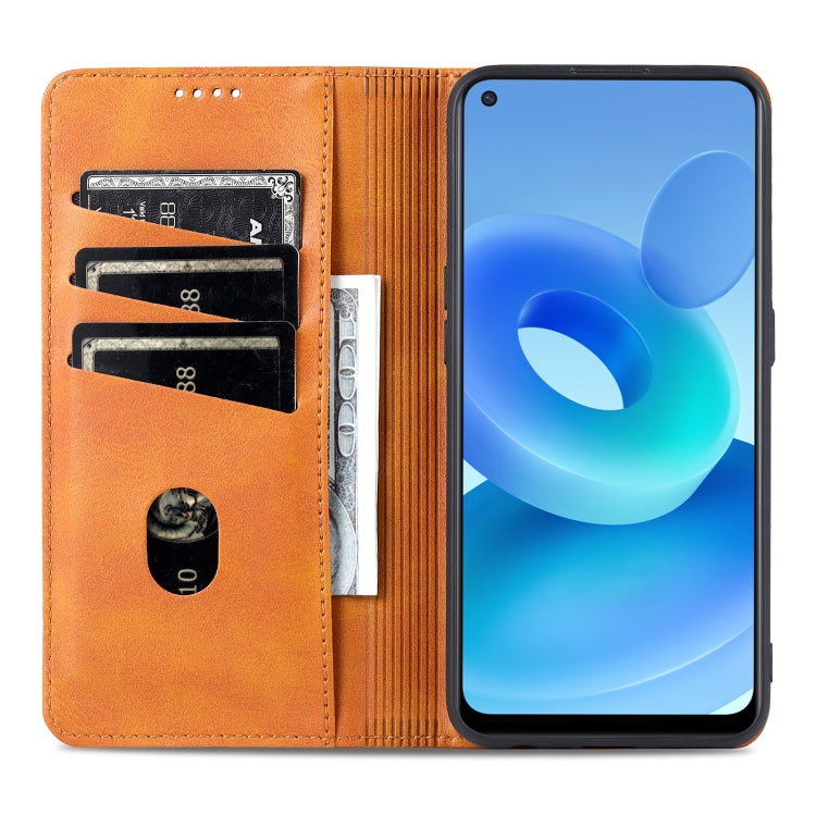 AZNS Magnetic Calf Texture Horizontal Flip Leather Case with Card Slots &amp; Holder &amp; Wallet, For OPPO A74 4G / F19, For OPPO Realme C15 / C12 / C25 / Narzo 30A