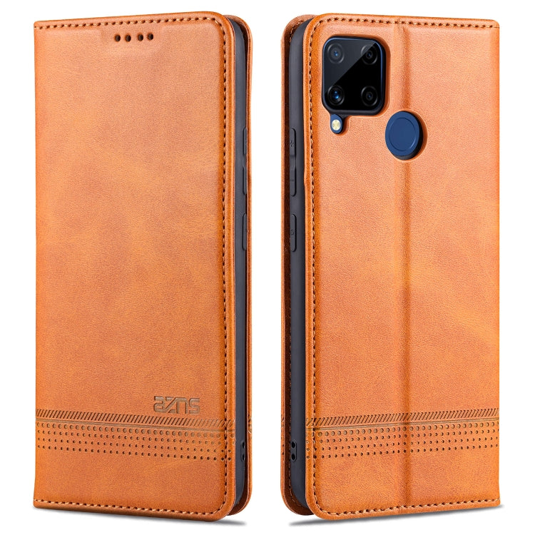 AZNS Magnetic Calf Texture Horizontal Flip Leather Case with Card Slots & Holder & Wallet, For OPPO A74 4G / F19, For OPPO Realme C15 / C12 / C25 / Narzo 30A