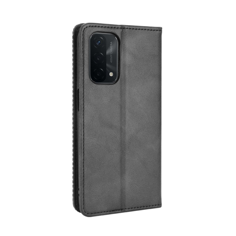 Magnetic Buckle Retro Crazy Horse Texture Horizontal Flip Leather Case with Holder & Card Slots & Photo Frame, For OPPO A54 5G / A74 5G / A93 5G, For OPPO A55 5G / A53s 5G, For OPPO A74 4G / F19 4G, For OPPO A94 5G / Reno5Z 5G / F19 Pro+ 5G