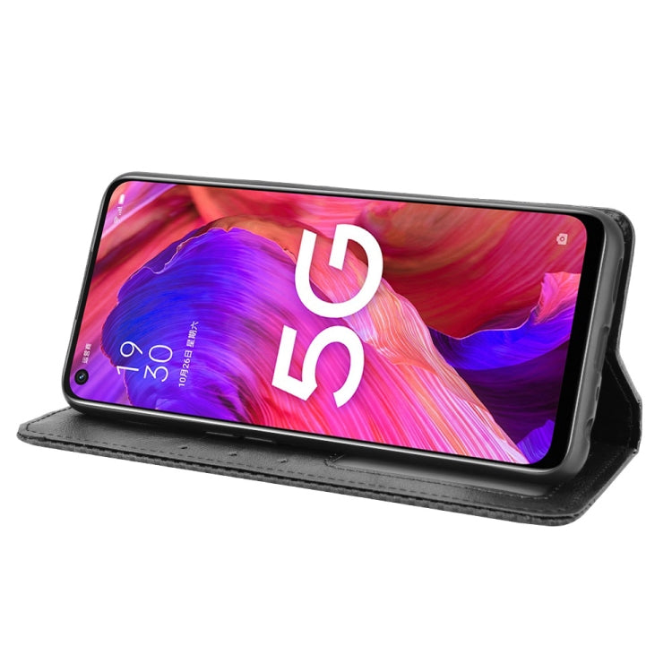 Magnetic Buckle Retro Crazy Horse Texture Horizontal Flip Leather Case with Holder &amp; Card Slots &amp; Photo Frame, For OPPO A54 5G / A74 5G / A93 5G, For OPPO A55 5G / A53s 5G, For OPPO A74 4G / F19 4G, For OPPO A94 5G / Reno5Z 5G / F19 Pro+ 5G