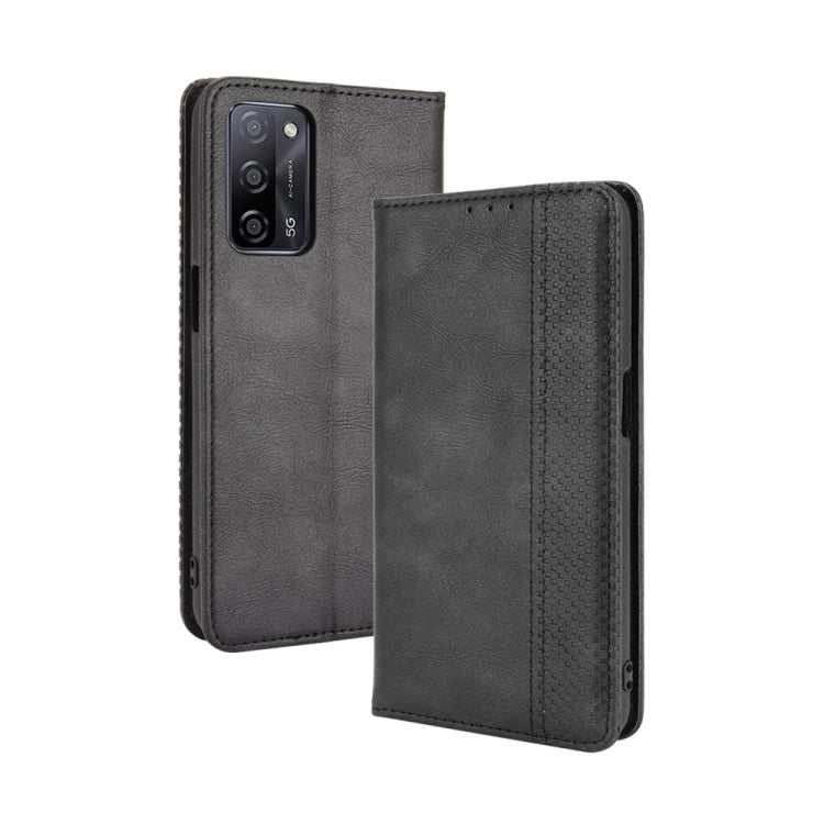 Magnetic Buckle Retro Crazy Horse Texture Horizontal Flip Leather Case with Holder & Card Slots & Photo Frame, For OPPO A54 5G / A74 5G / A93 5G, For OPPO A55 5G / A53s 5G, For OPPO A74 4G / F19 4G, For OPPO A94 5G / Reno5Z 5G / F19 Pro+ 5G