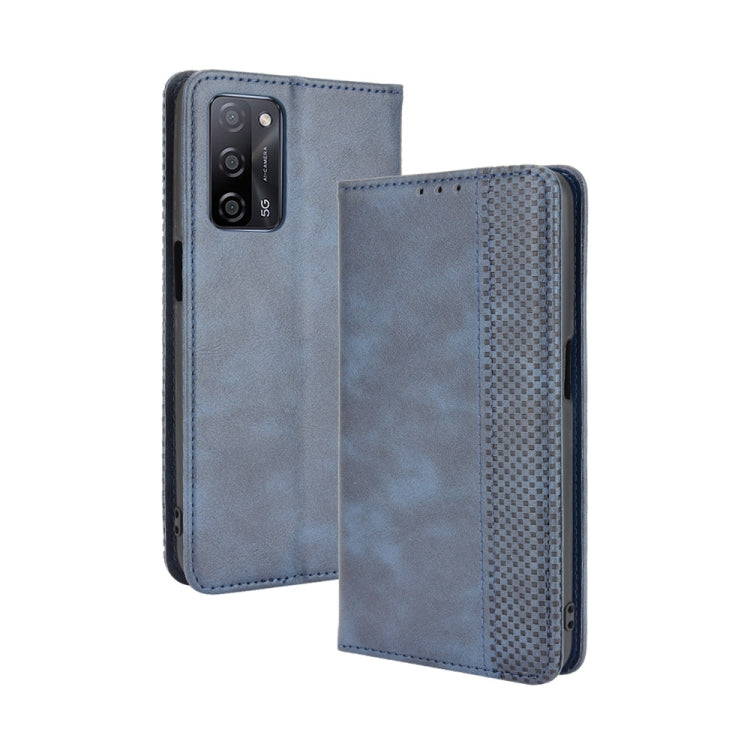 Magnetic Buckle Retro Crazy Horse Texture Horizontal Flip Leather Case with Holder & Card Slots & Photo Frame, For OPPO A54 5G / A74 5G / A93 5G, For OPPO A55 5G / A53s 5G, For OPPO A74 4G / F19 4G, For OPPO A94 5G / Reno5Z 5G / F19 Pro+ 5G